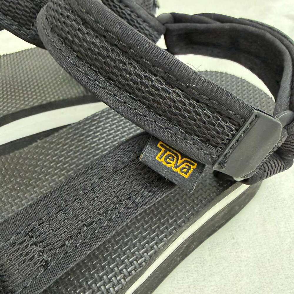 Teva Black Women's Flatform Universal Mesh Print Sz 8 - Picture 5 of 9